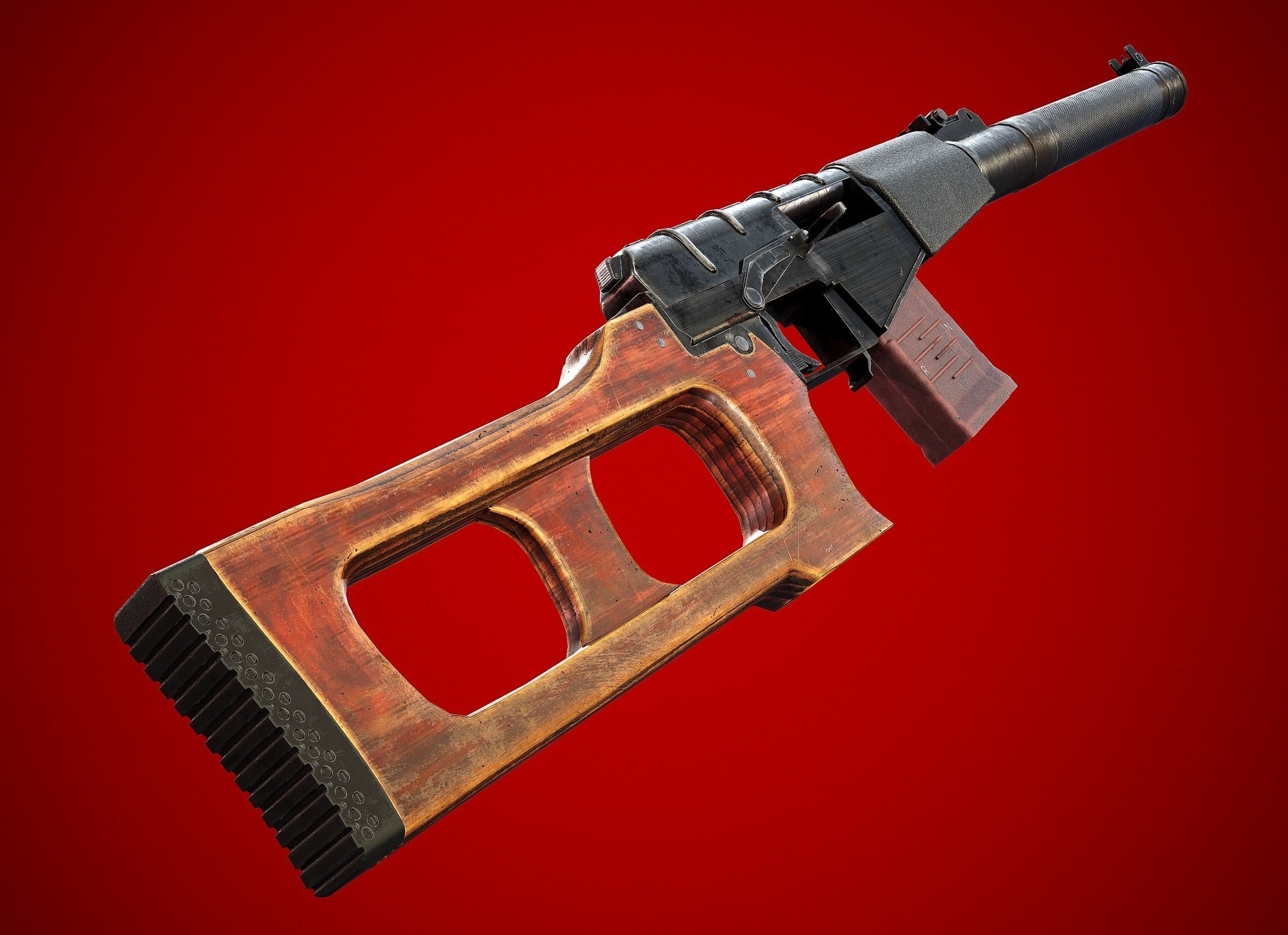 VSS Vintorez Low-poly 3D model_10