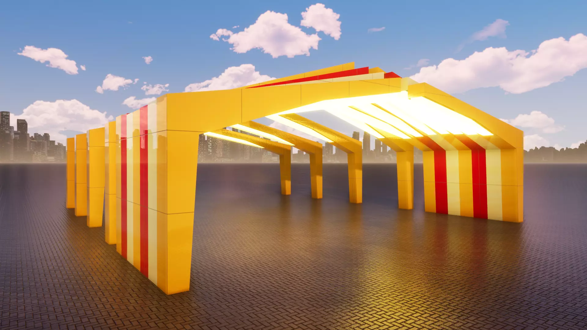 Sci Fi Gate 3D model_0