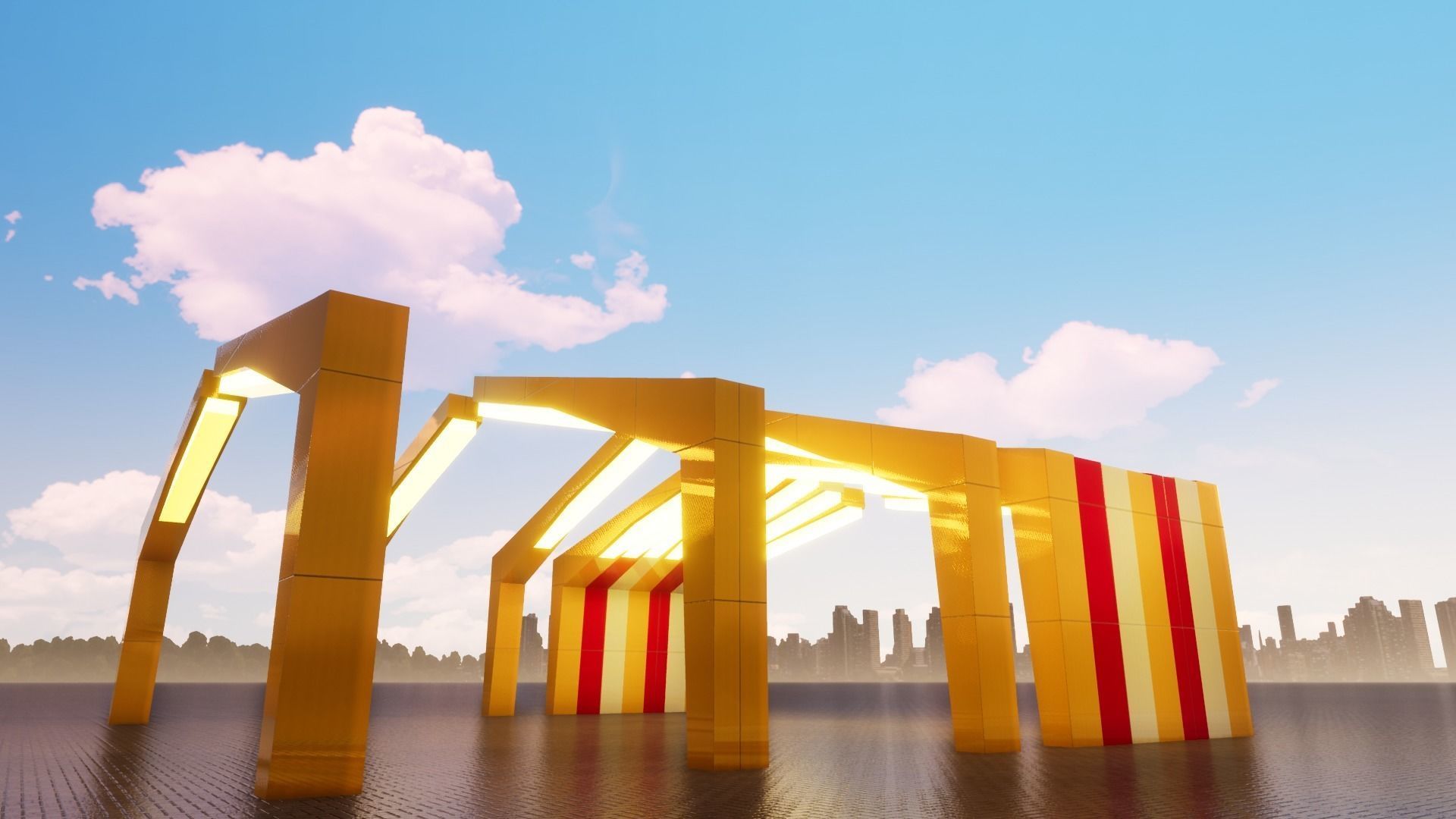 Sci Fi Gate 3D model_3