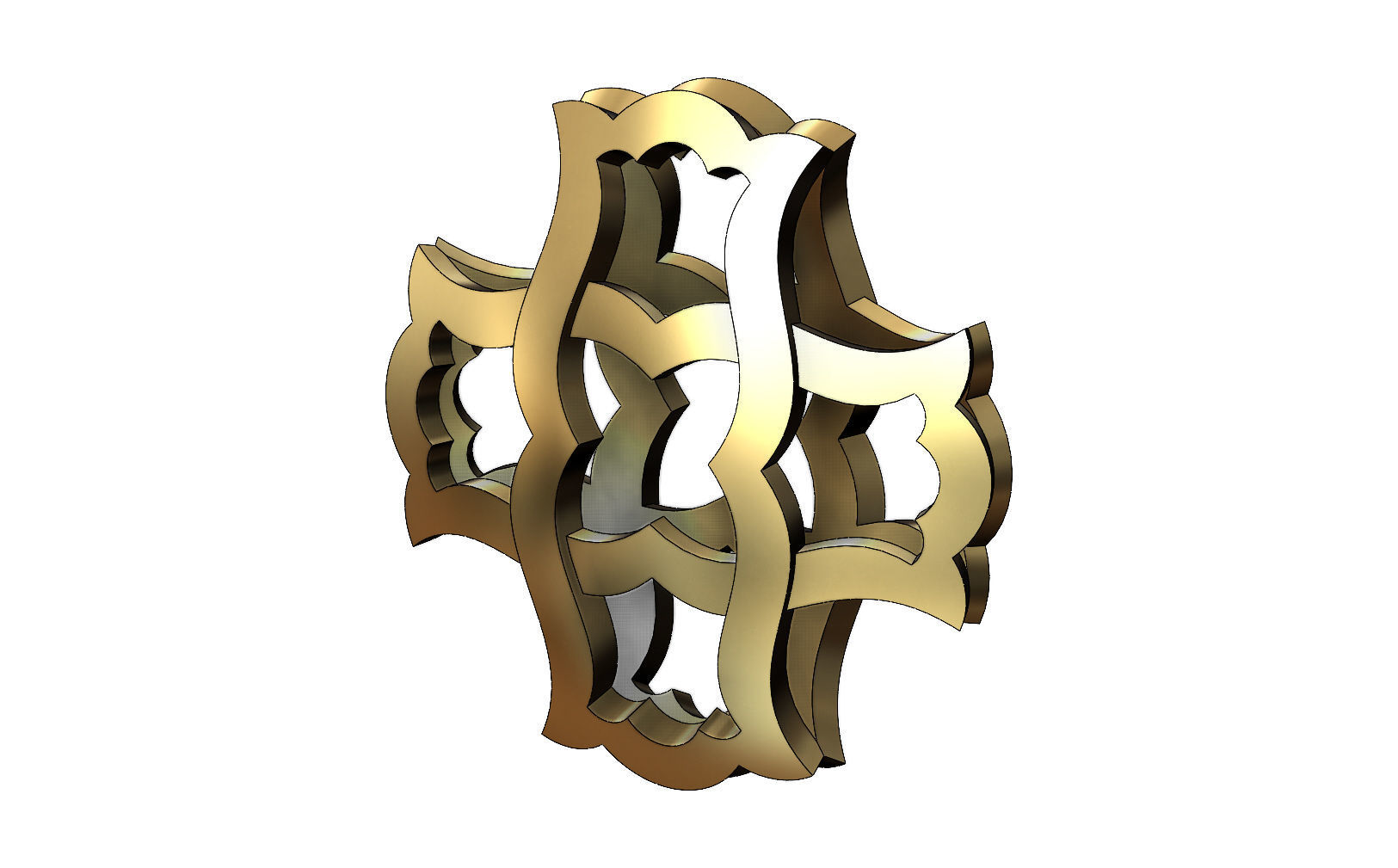 Double sided arabian pattern  pendants and earrings  3D print model_10