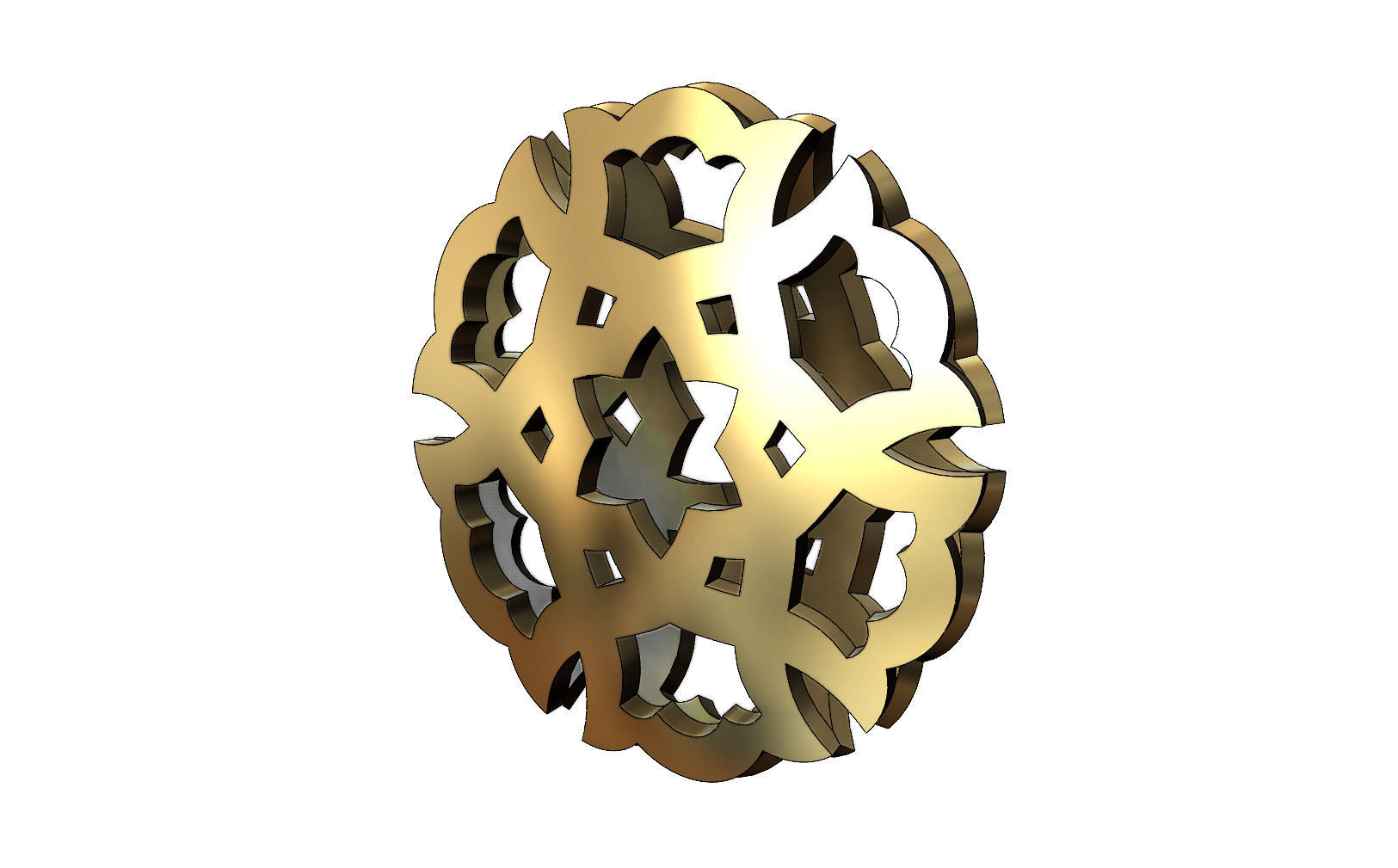 Double sided arabian pattern  pendants and earrings  3D print model_16