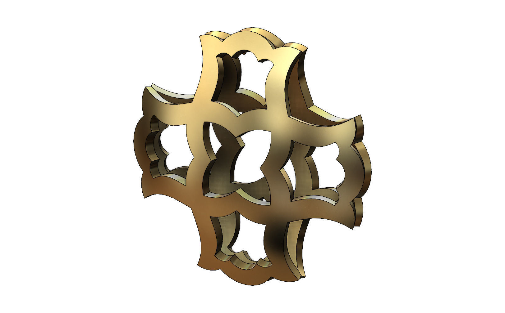 Double sided arabian pattern  pendants and earrings  3D print model_7