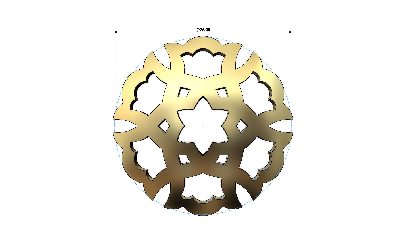 Double sided arabian pattern  pendants and earrings  3D print model_13