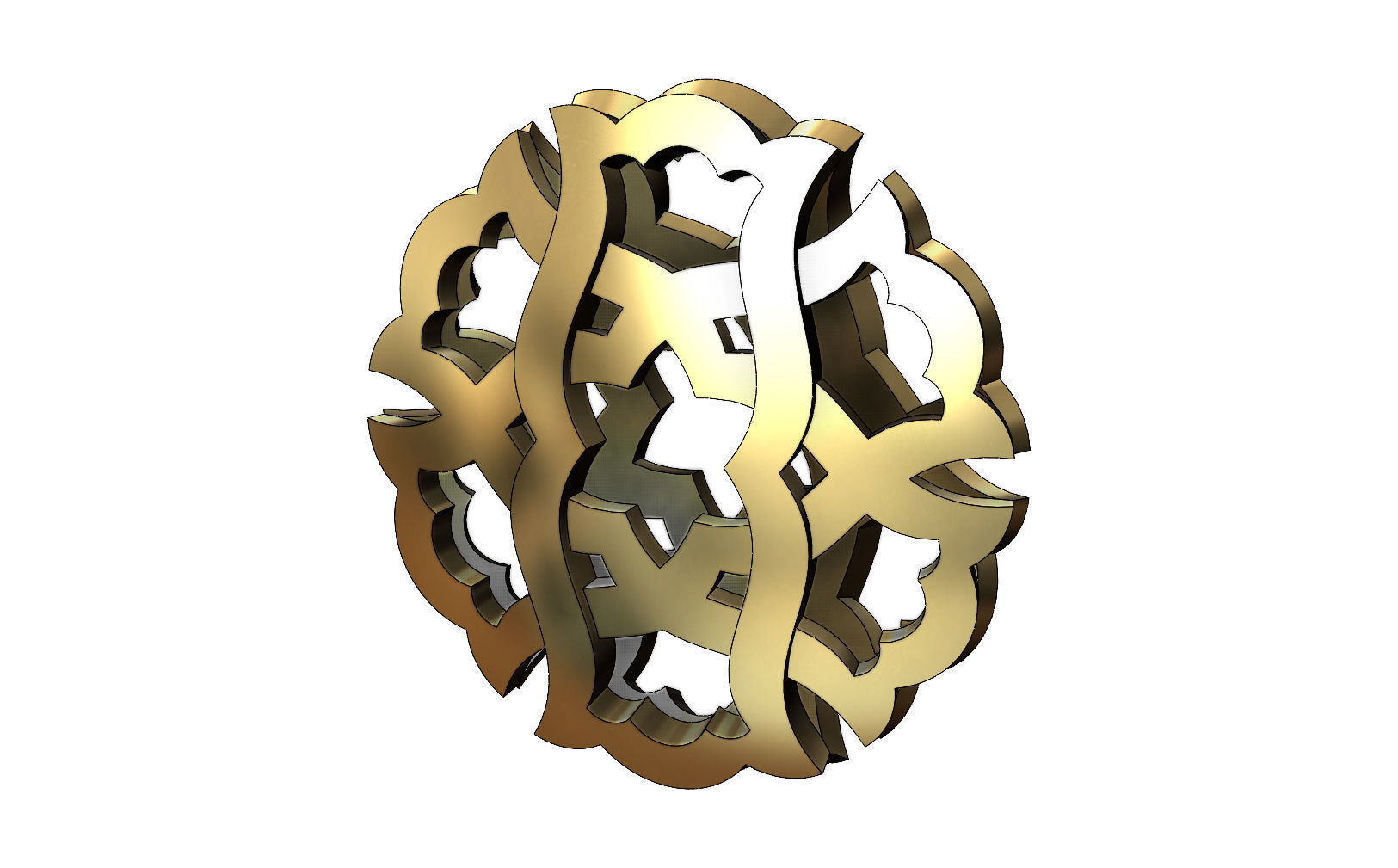 Double sided arabian pattern  pendants and earrings  3D print model_19