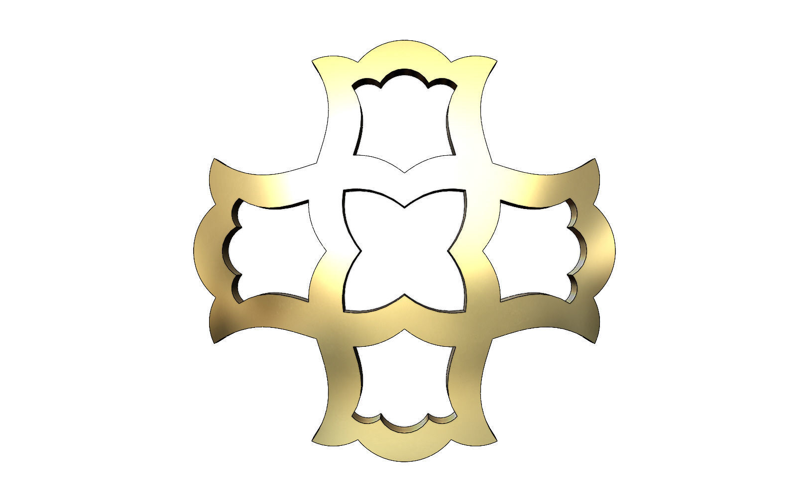 Double sided arabian pattern  pendants and earrings  3D print model_4