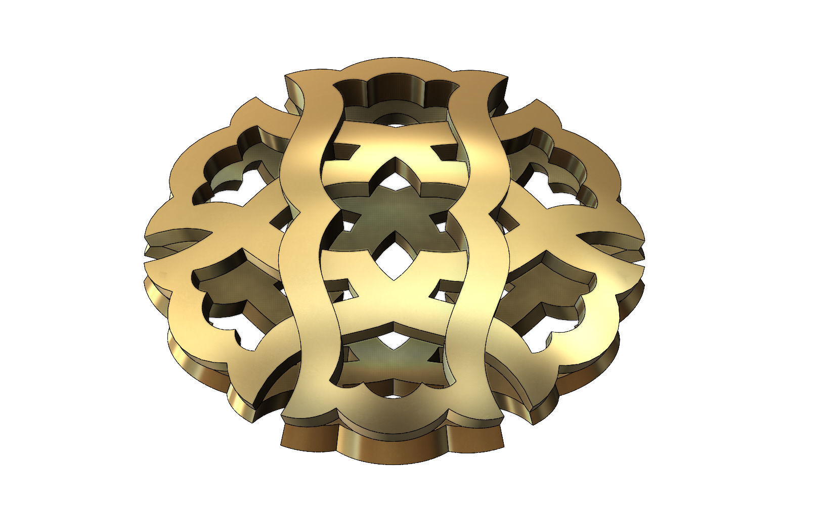 Double sided arabian pattern  pendants and earrings  3D print model_18