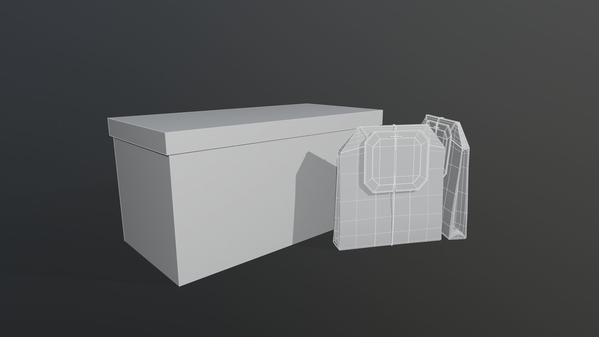 Teabag box Low-poly 3D model_3