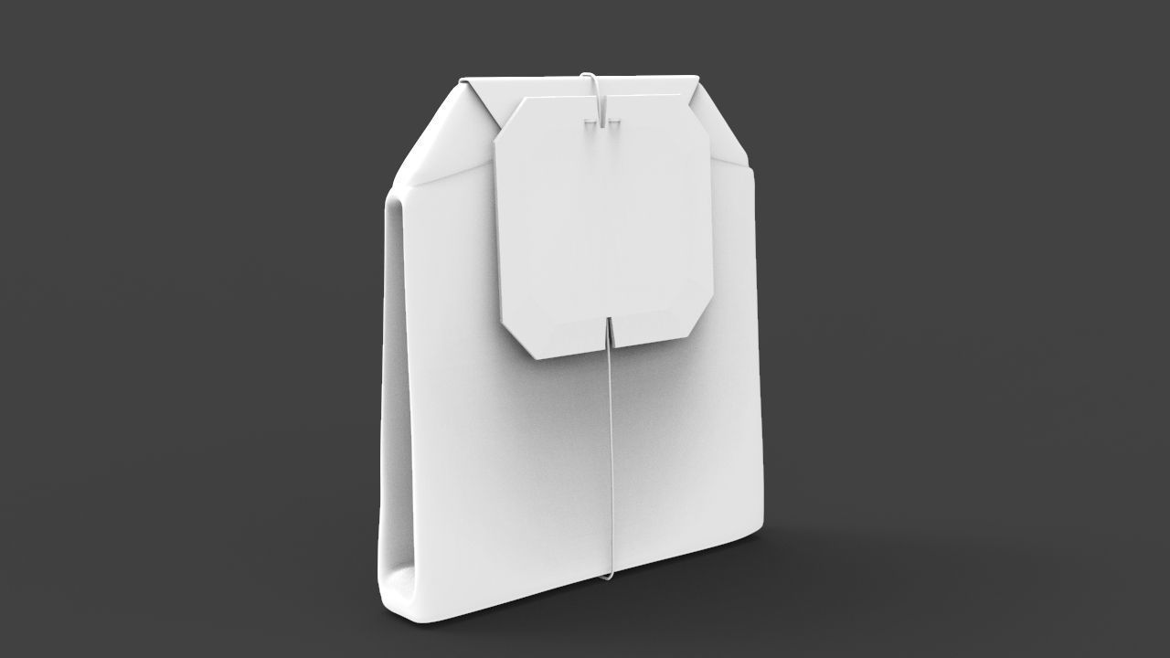 Teabag box Low-poly 3D model_4
