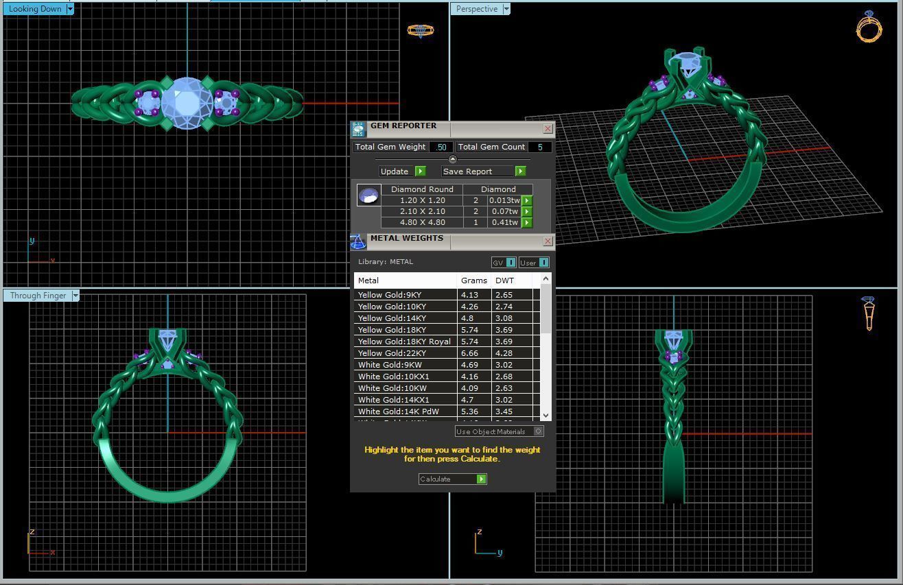 Solitare Ring  3D print model_6