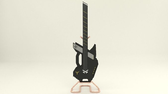 Digital guitar 3D model