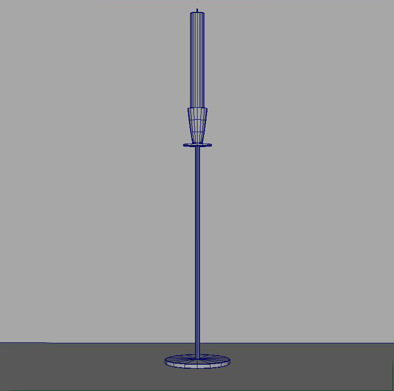 candleholder tall 3D model_1