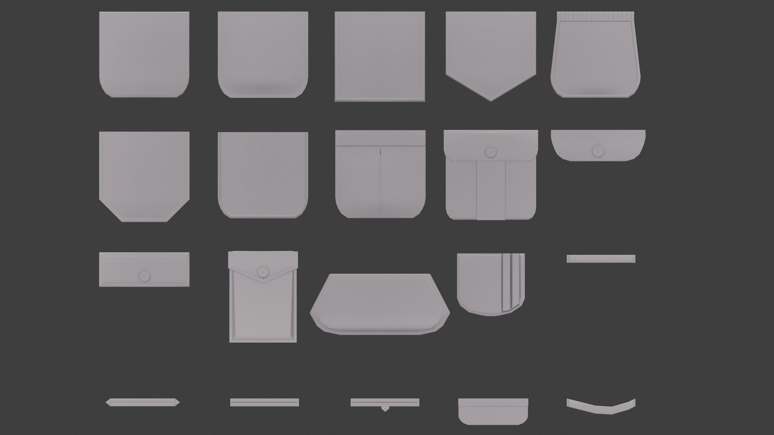 Pockets Low-poly 3D model_10