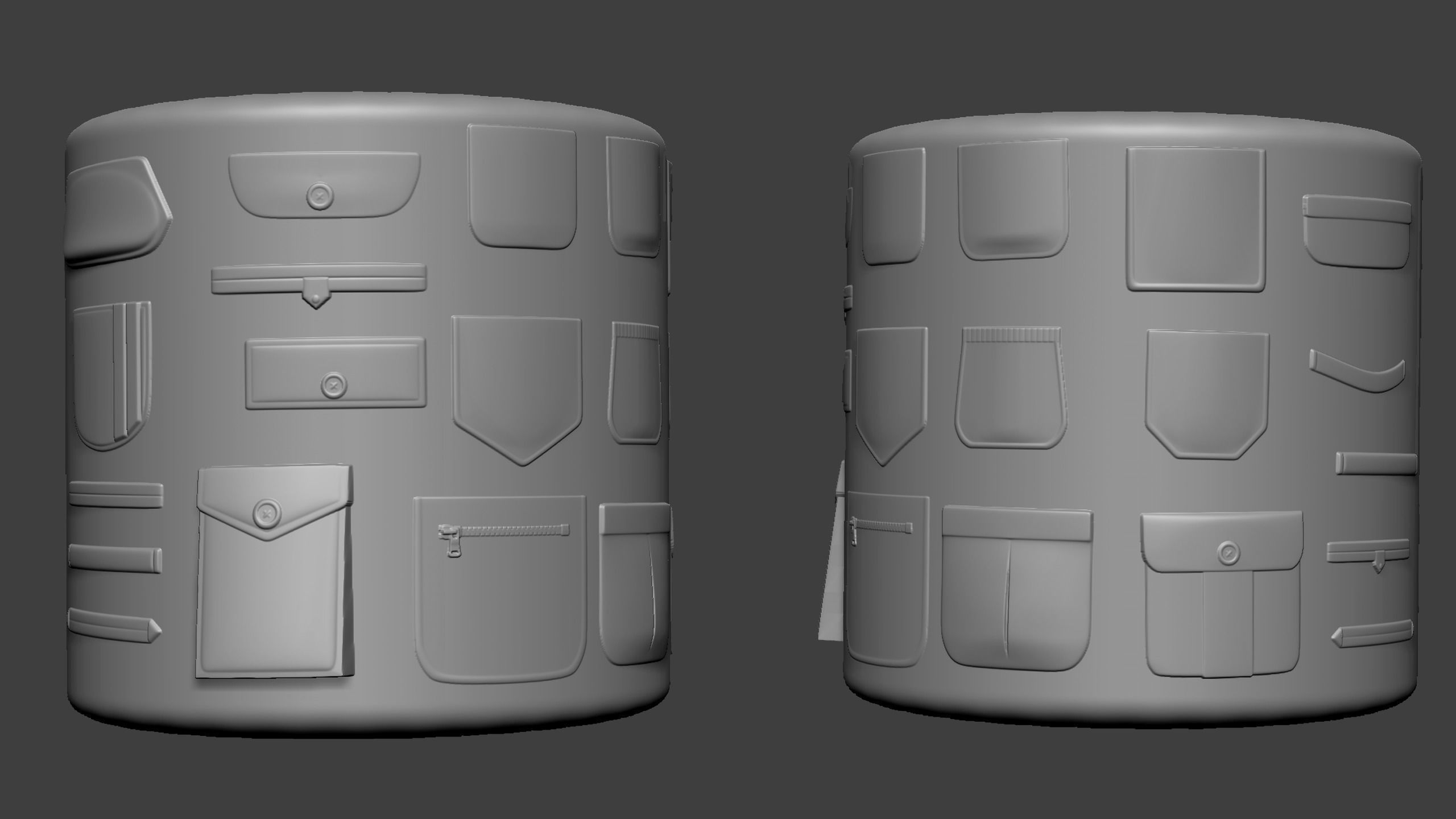 Pockets Low-poly 3D model_6