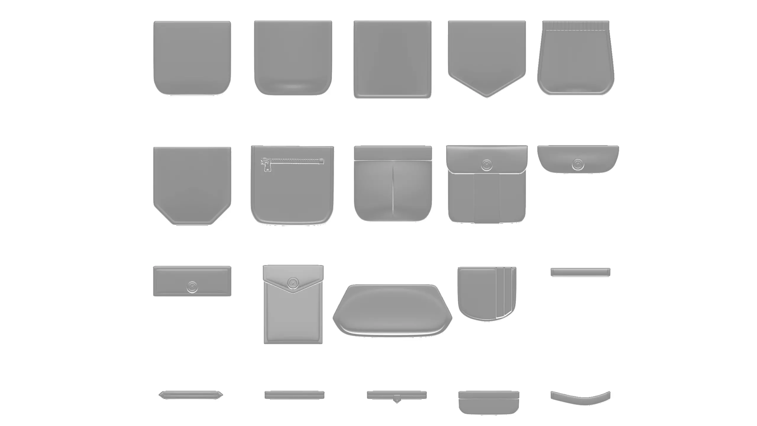 Pockets Low-poly 3D model_0
