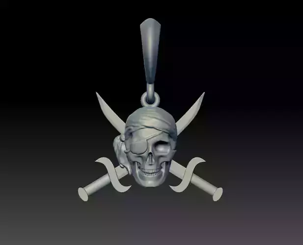 Pirates skull 3D model