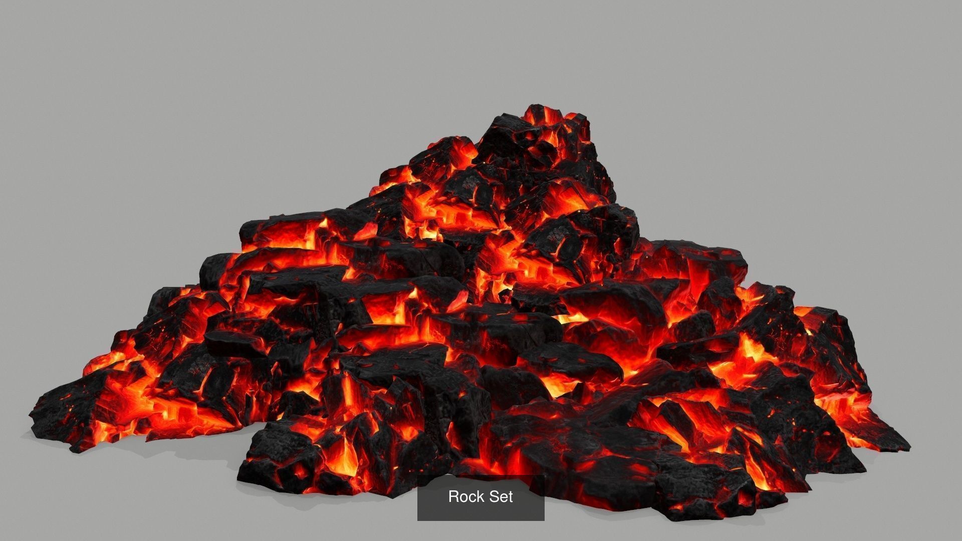 Lava Rock Set 3D Model Collection_1