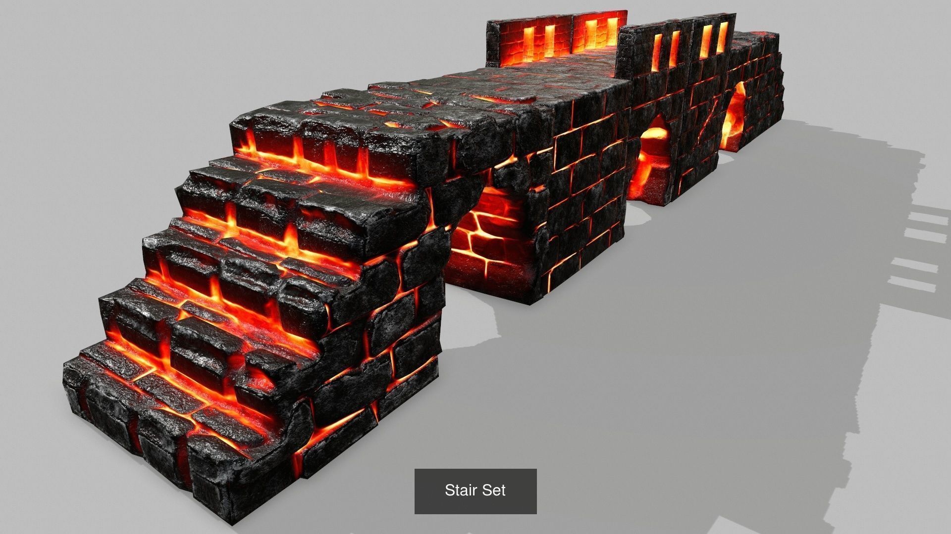 Lava Rock Set 3D Model Collection_7