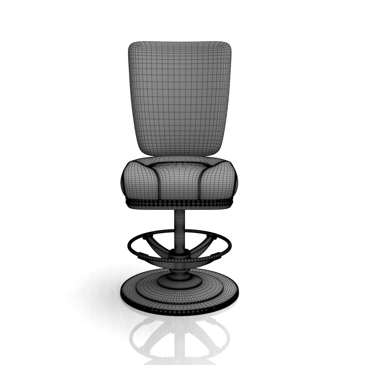 Neptune Bar Stool 3D model_9