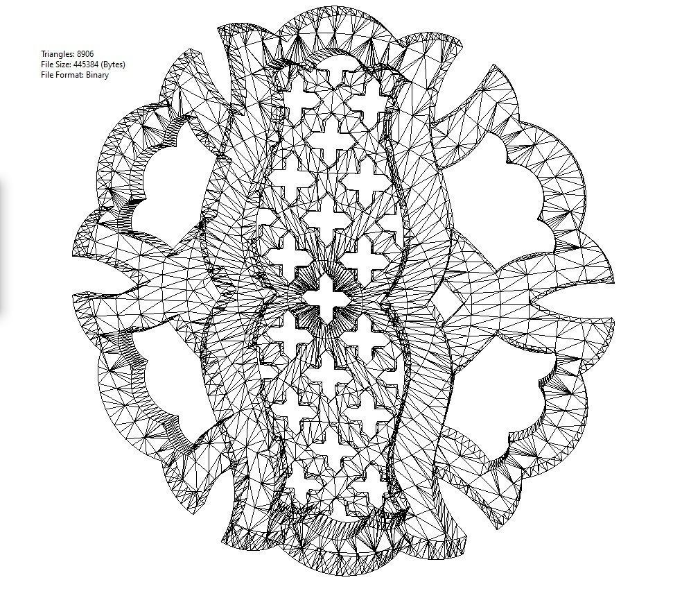 Double sided arabian pattern pendants with moucharabieh motifs 3D print model_26