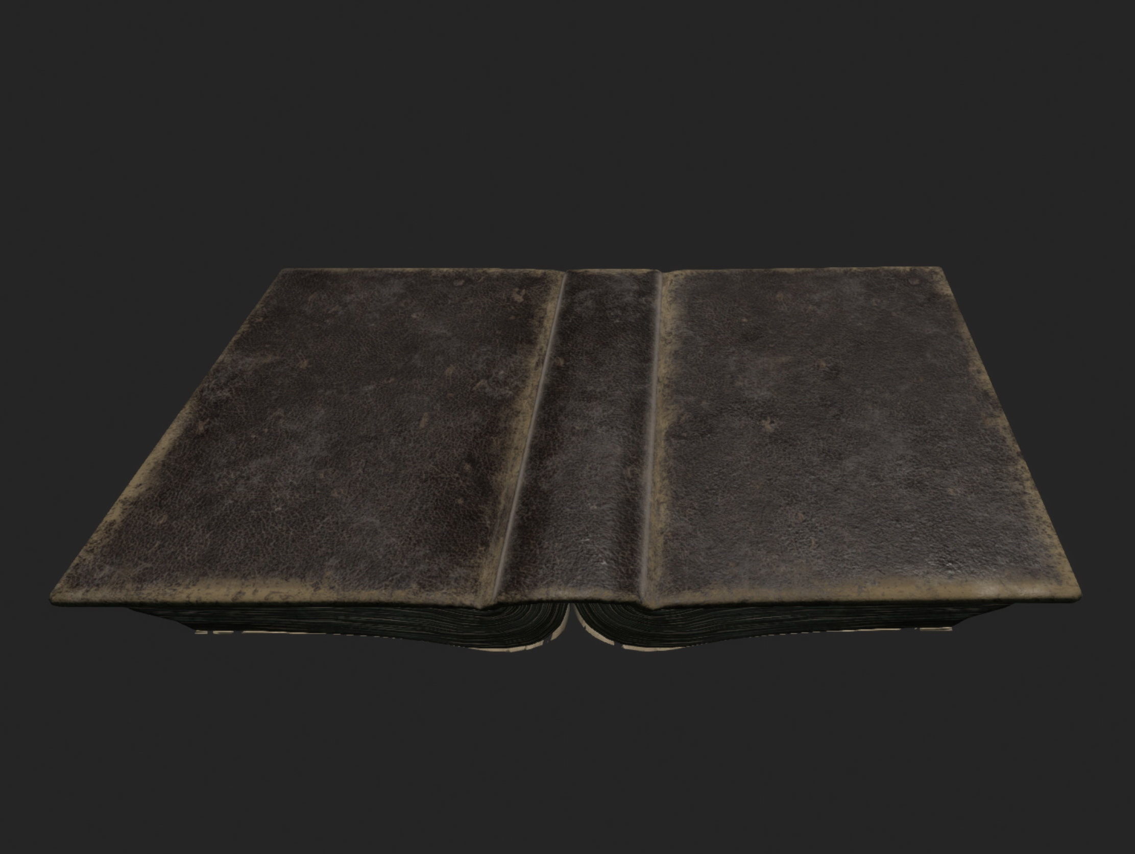 Ancient Opened Book Low-poly 3D model_15