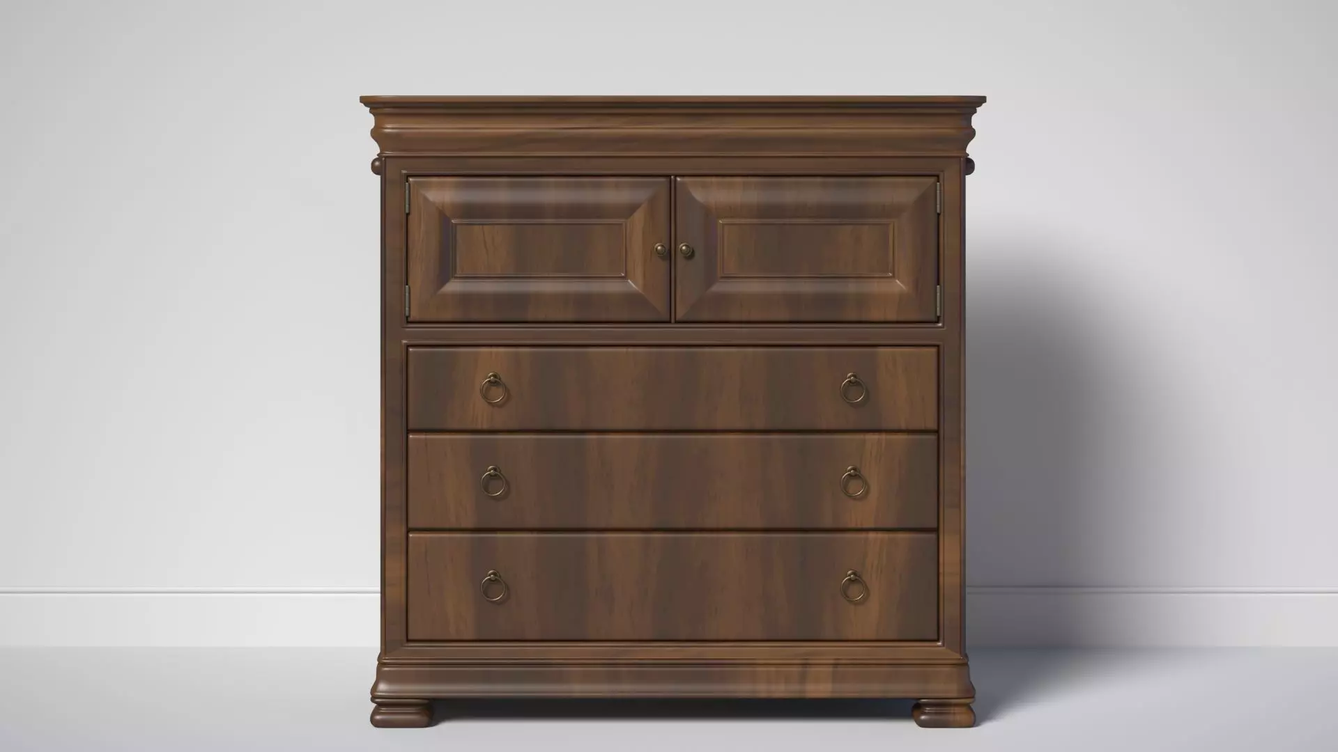 Mauritane 5 Drawer Combo Dresser 3D model_0