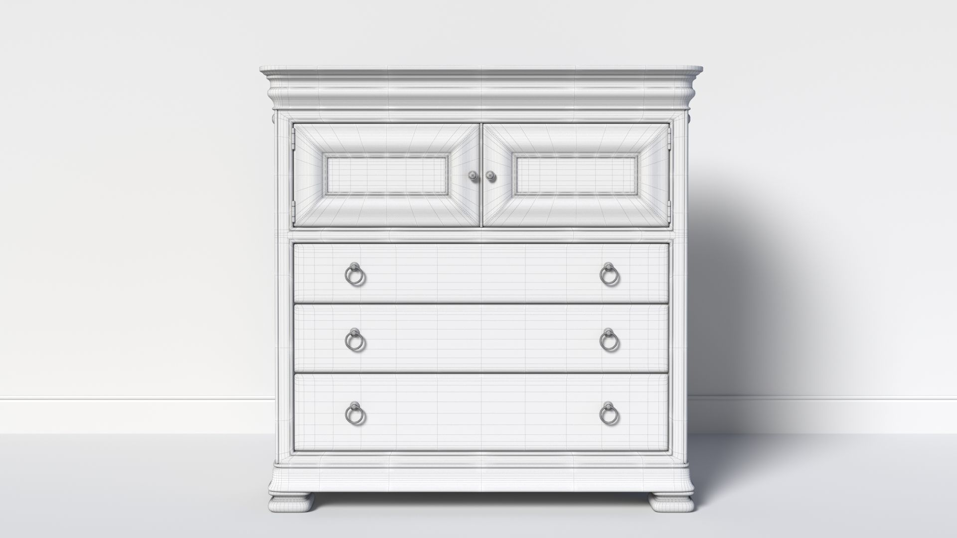 Mauritane 5 Drawer Combo Dresser 3D model_5