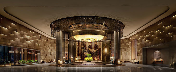 hotel lobby 3D model