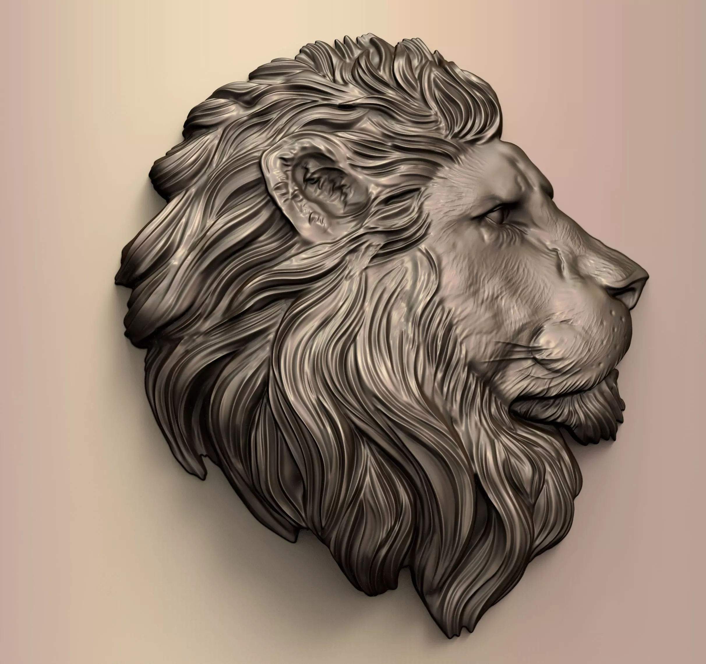 Lion head sculpt for print 3D print model_0