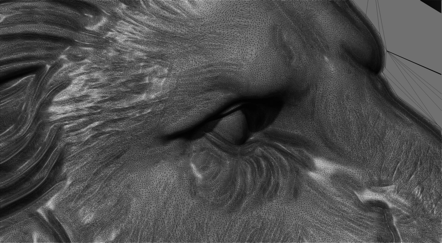 Lion head sculpt for print 3D print model_1