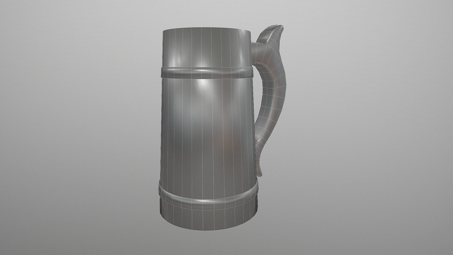 Medieval beer mug Free low-poly 3D model_2