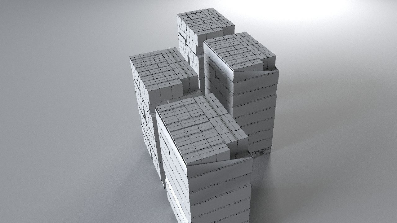 EUR Wood Pallet with box in strach set Low-poly 3D model_13