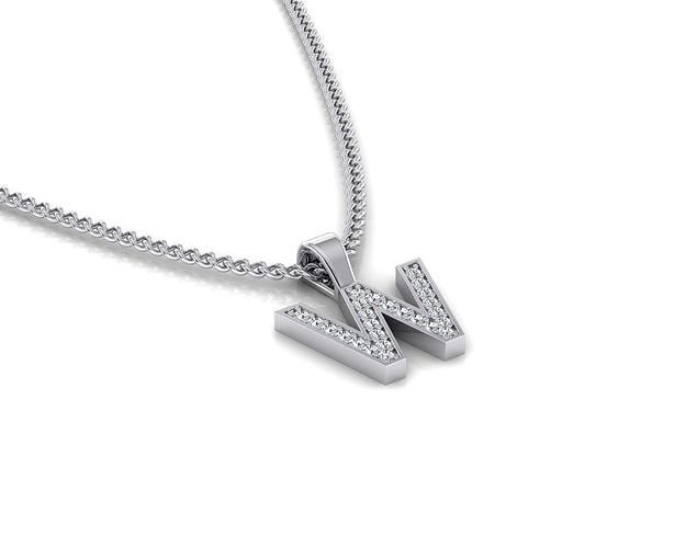 Pendant W letter with lights 3D print model