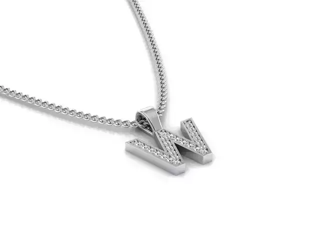 Pendant W letter with lights