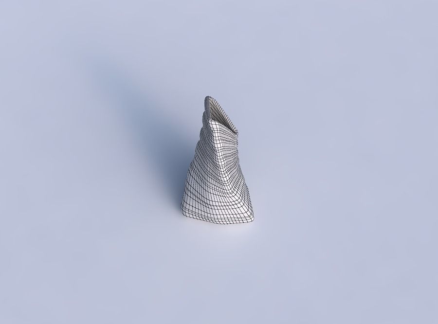 Vase twist grounded tipping triangle with smooth horizontal r... 3D print model_6