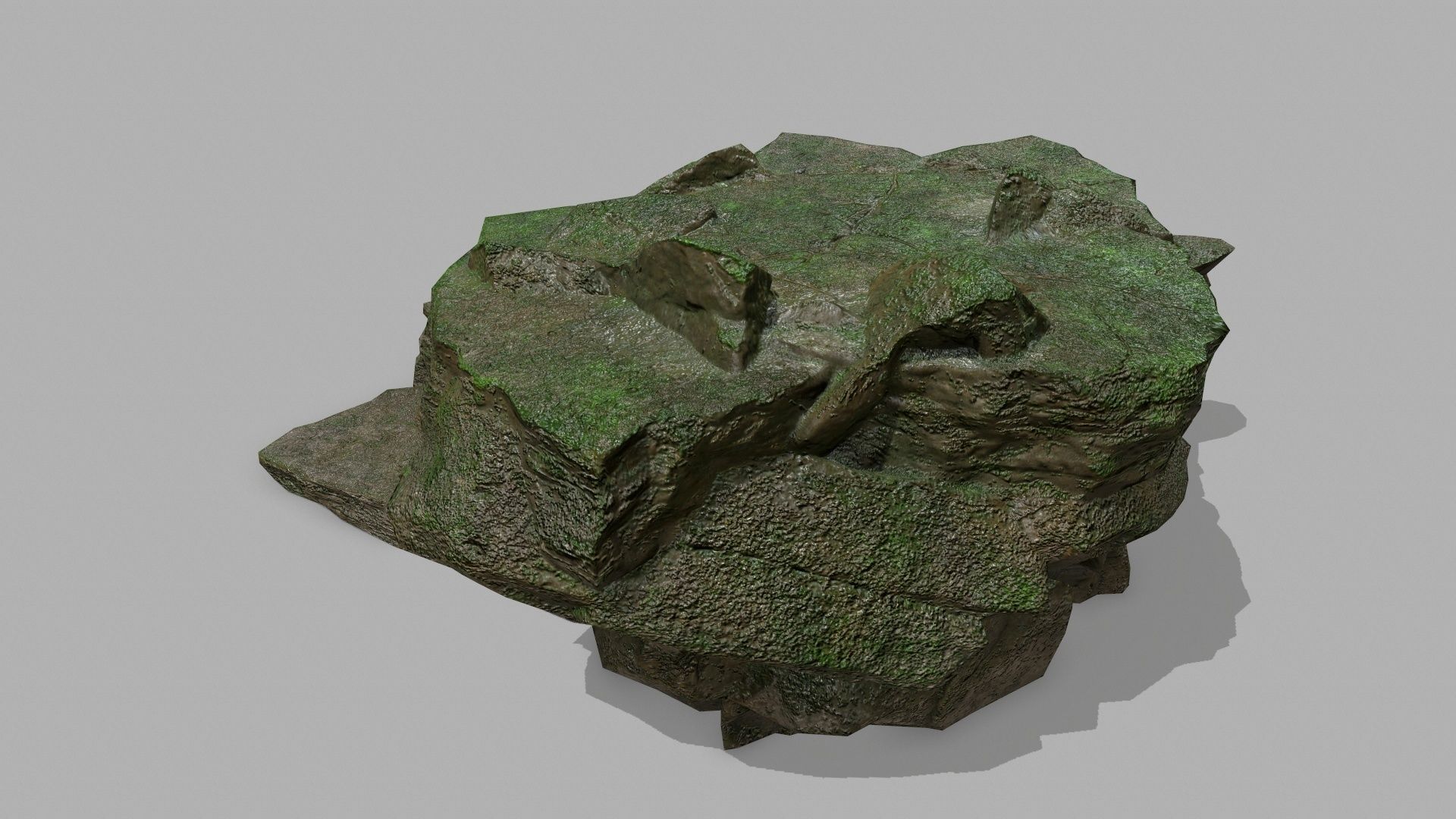 Stair rock Low-poly 3D model_10
