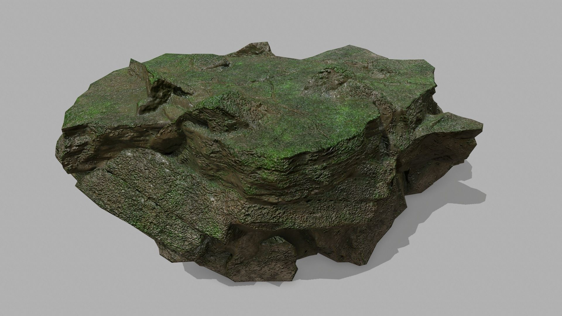 Stair rock Low-poly 3D model_7