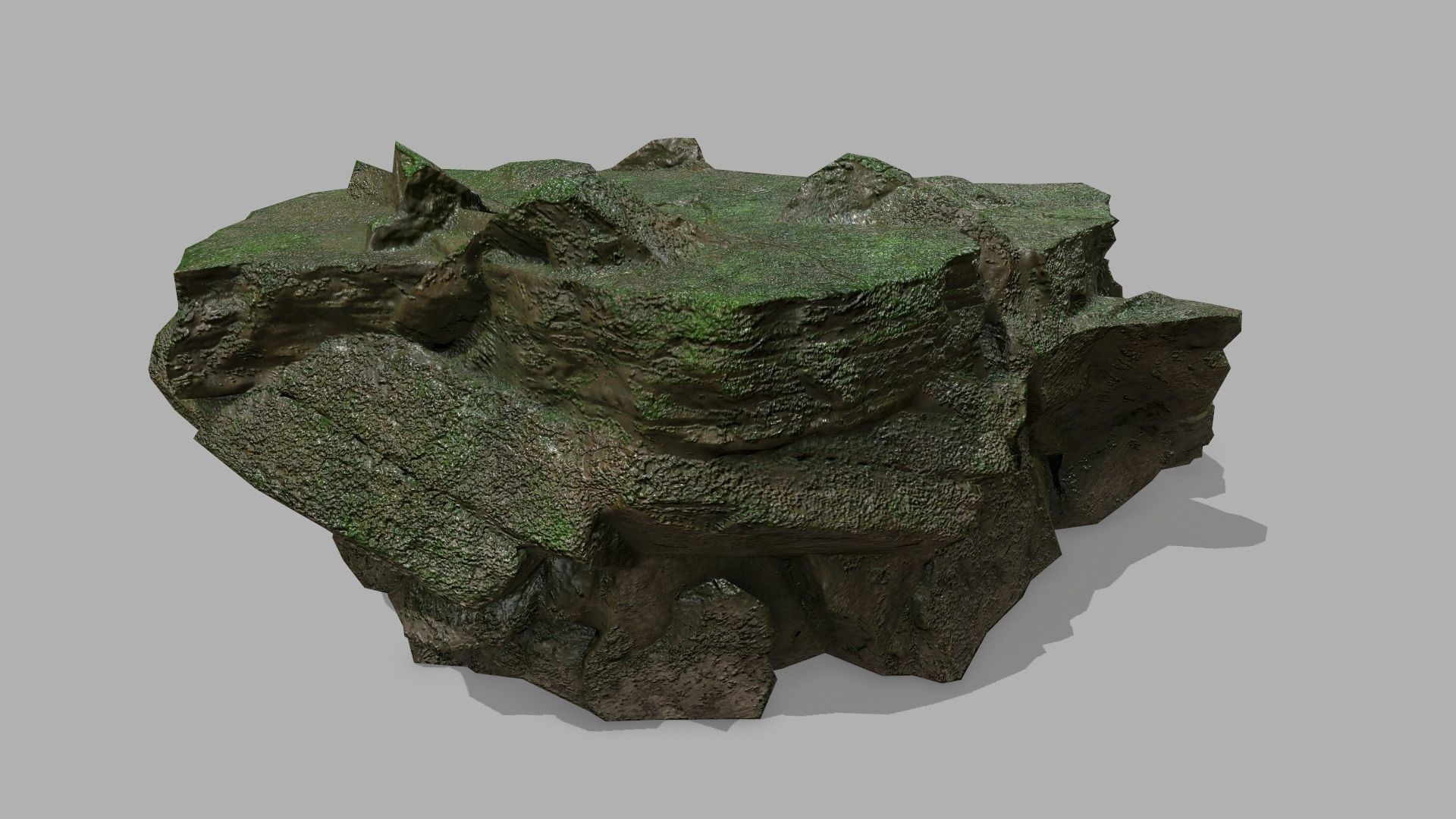 Stair rock Low-poly 3D model_8