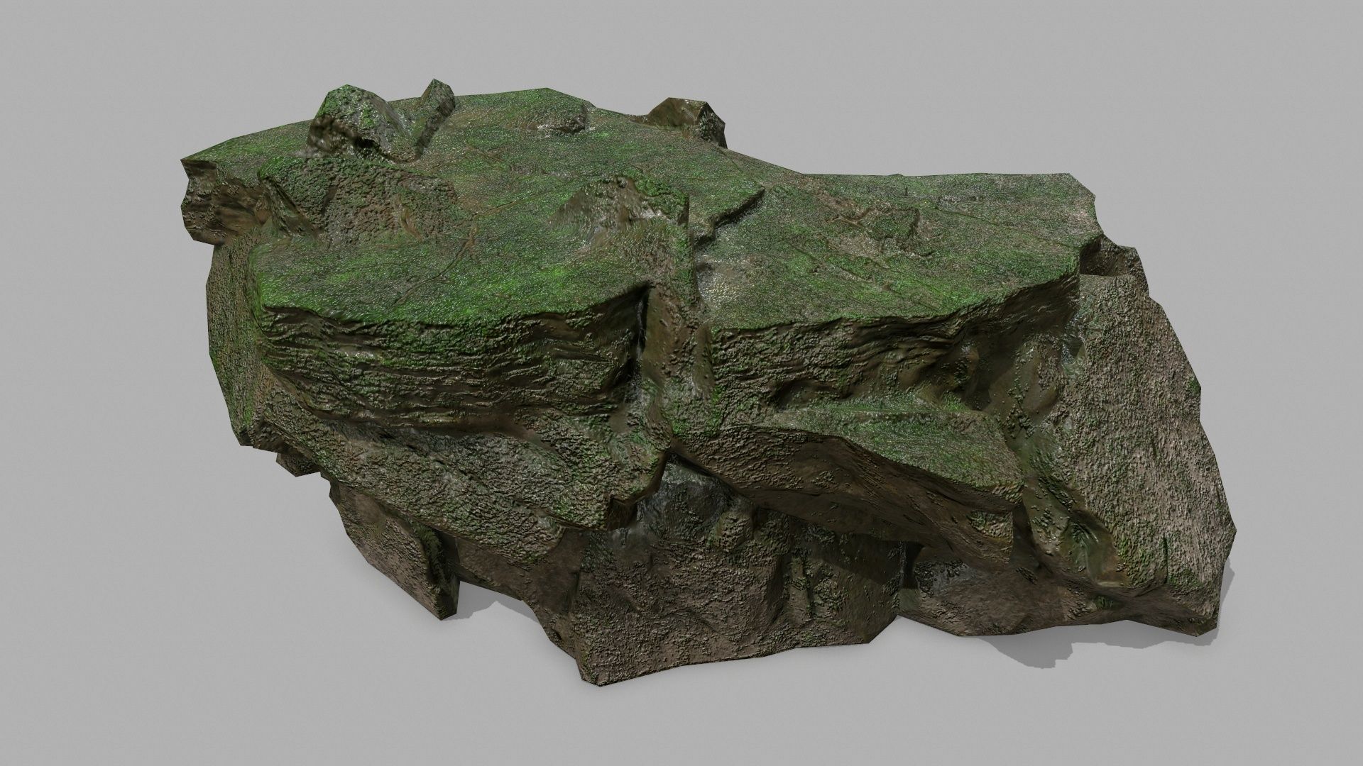 Stair rock Low-poly 3D model_6