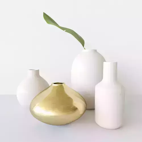 decorationset vase and leaf