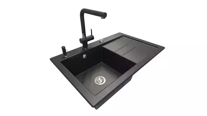 Kitchen sink with faucet