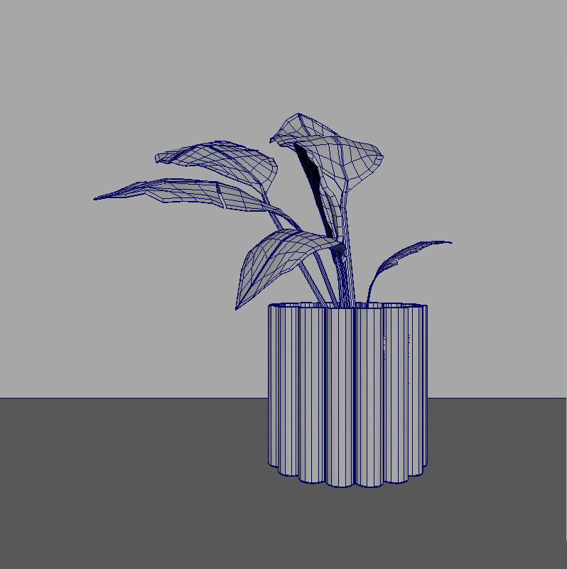 Potted Plant 3D model_1