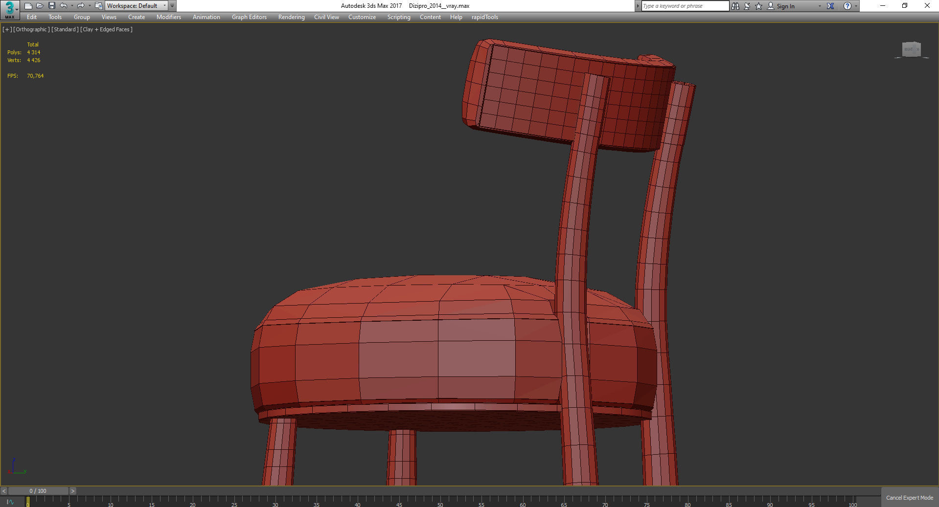 GILMORE BAR STOOL 3d model Low-poly 3D model_4