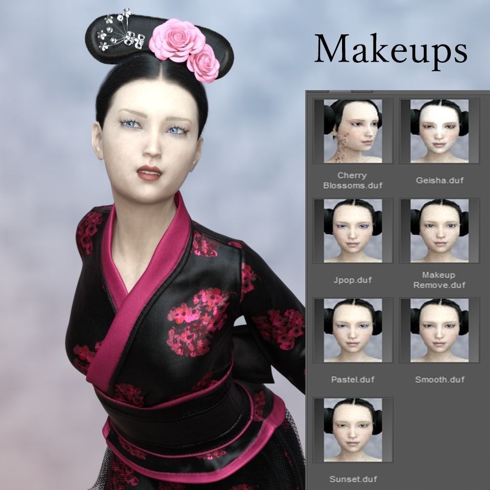 Daisuki Japanese Teen For Genesis 8 Female 3D model_12