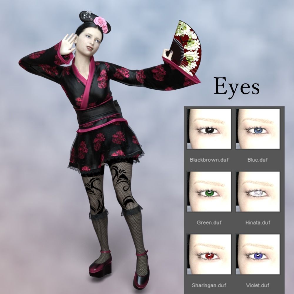 Daisuki Japanese Teen For Genesis 8 Female 3D model_13