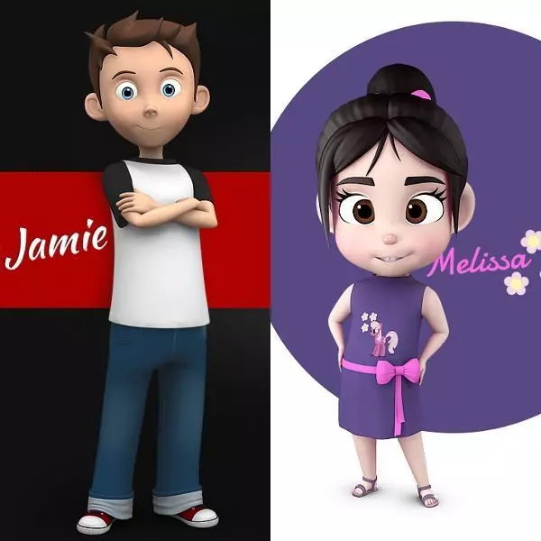 Jamie and Melissa Combo pack 3D model_0