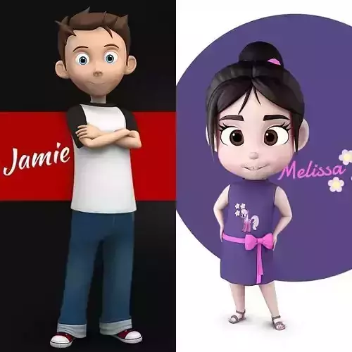 Jamie and Melissa Combo pack 3D model