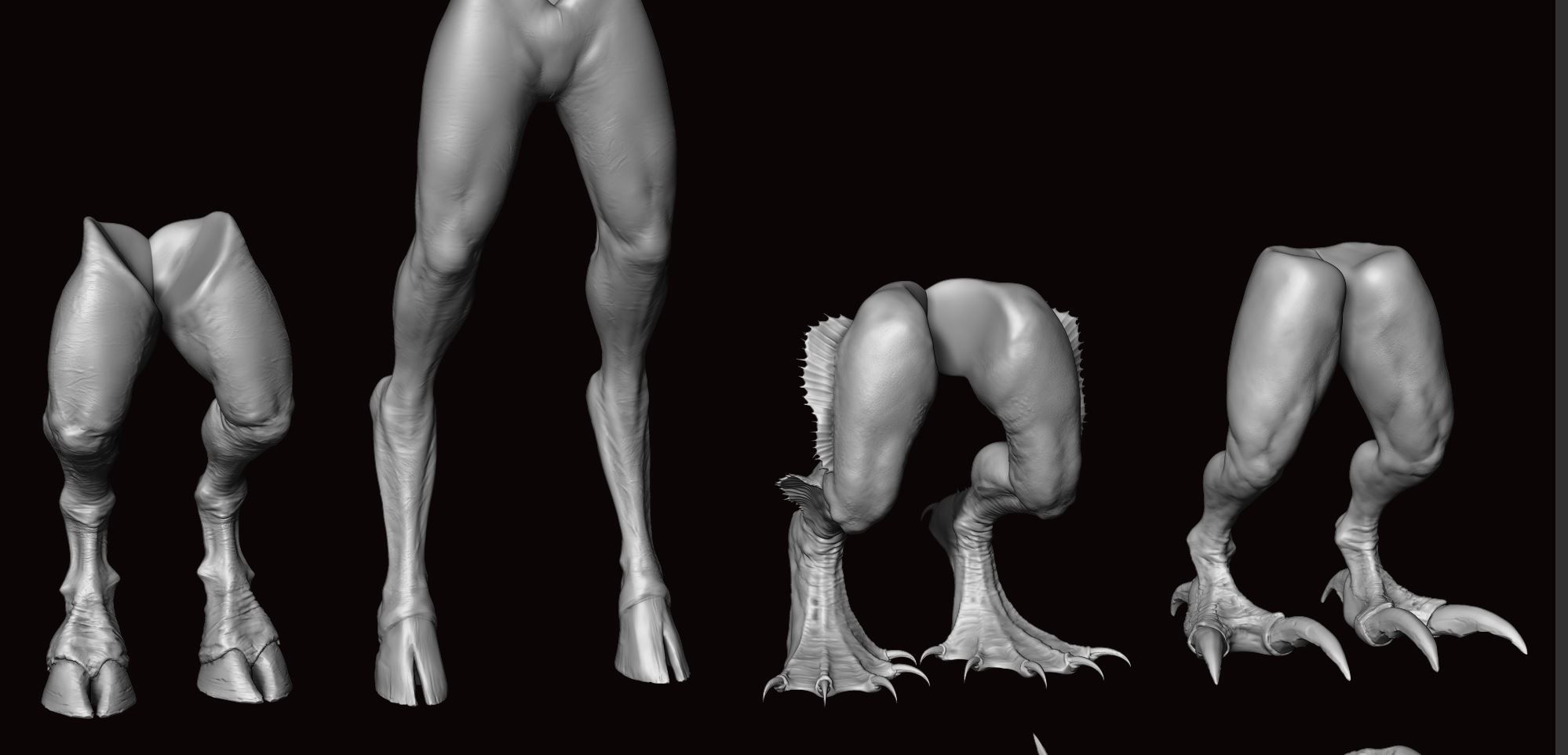 LEGS - 33 Character and Creature Insert meshes plus OBJs 3D model_37