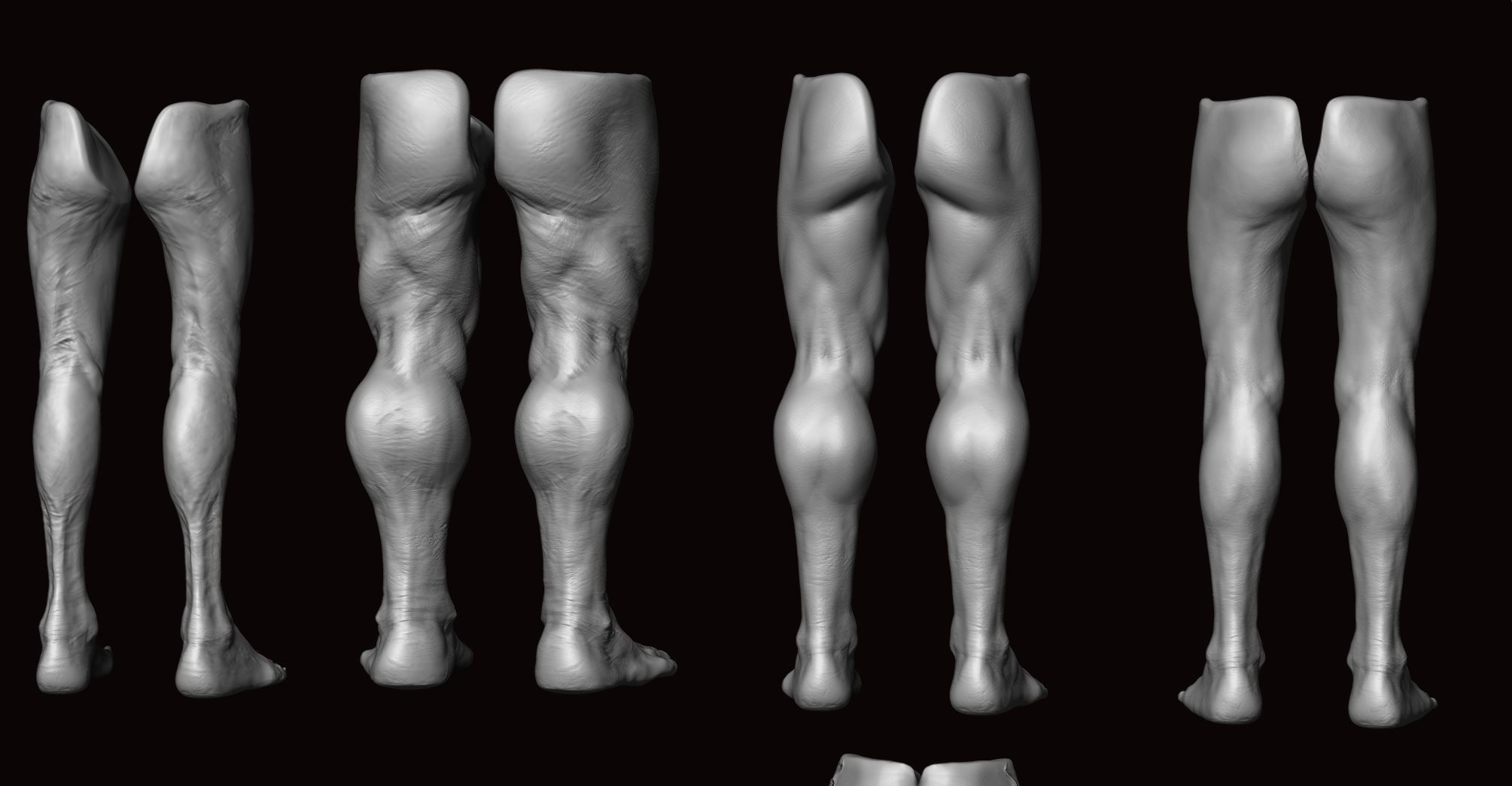 LEGS - 33 Character and Creature Insert meshes plus OBJs 3D model_42