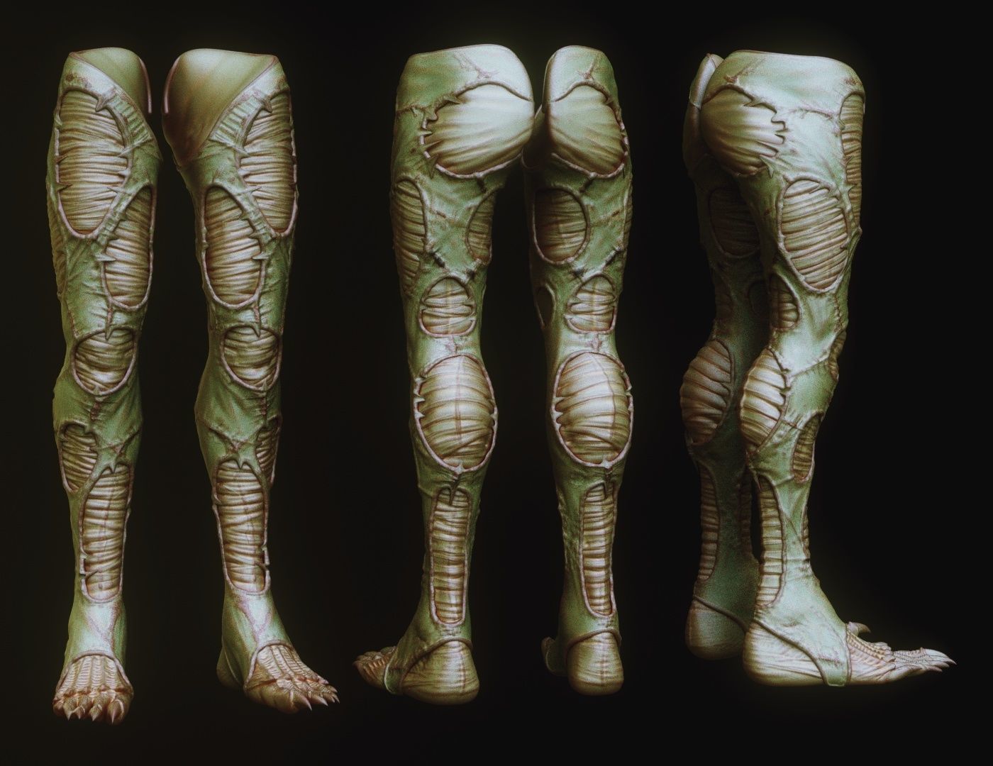 LEGS - 33 Character and Creature Insert meshes plus OBJs 3D model_24