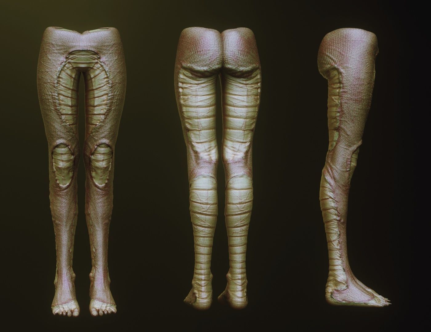 LEGS - 33 Character and Creature Insert meshes plus OBJs 3D model_32